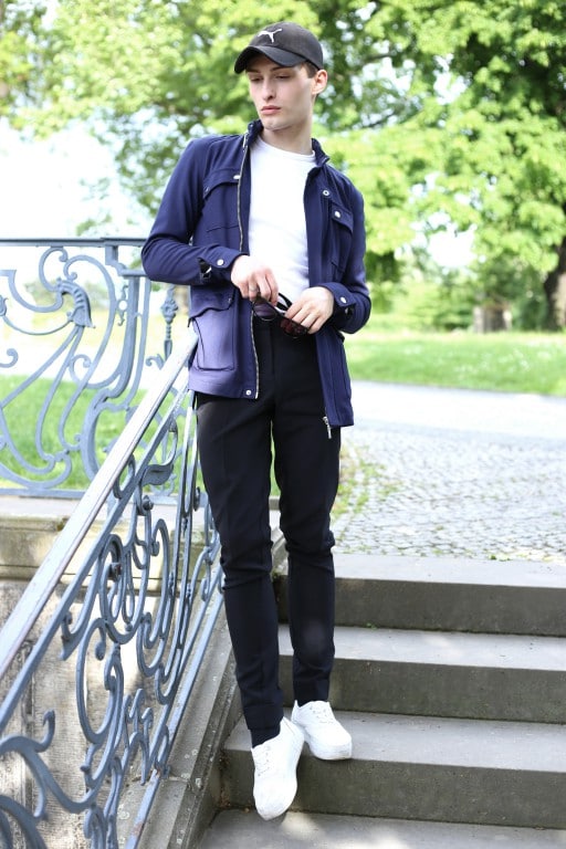 Eine blaue Sommerjacke für Männer von Zara auf dem Fashion Blog für Männer von Mister Matthew Dresden