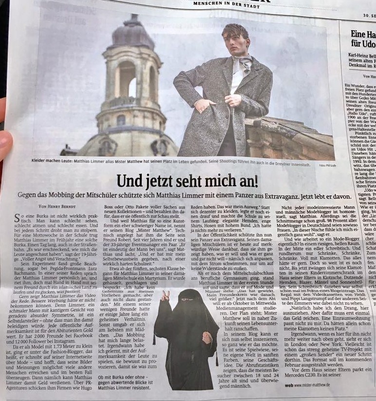 Mister Matthew in der SZ - Sächsischen Zeitung - Fashion Blog Für Männer