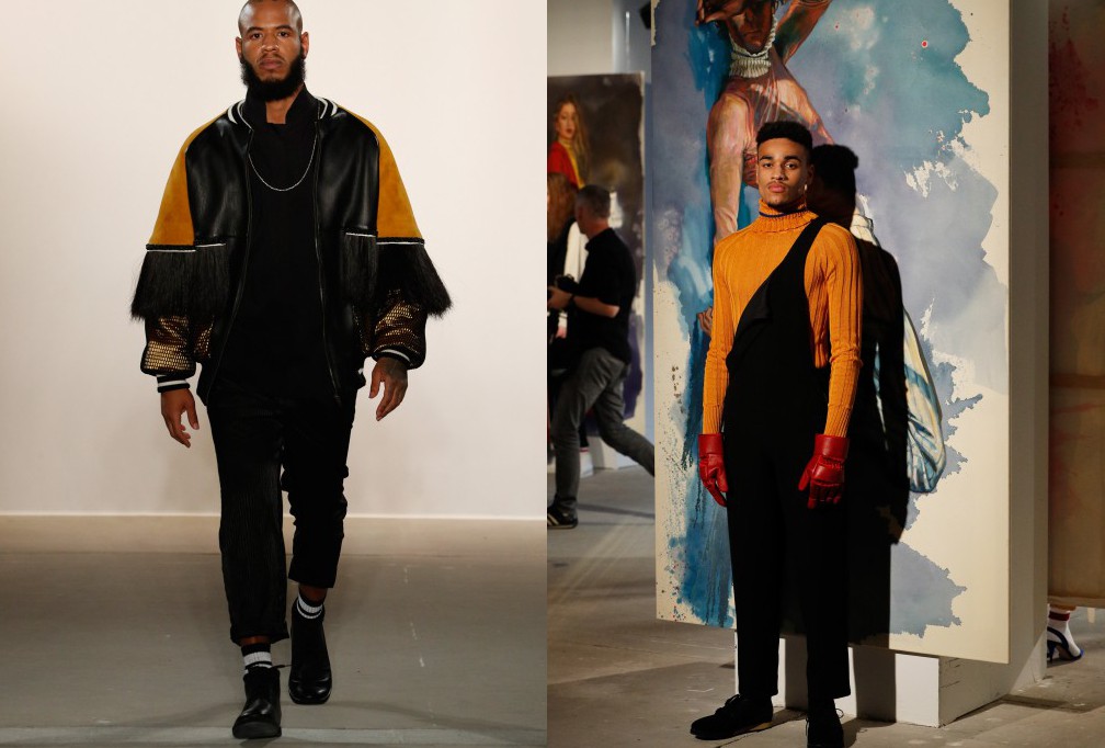 Männer Mode Trends 2018 Gelb und Orange als Trend Nathini Van Der Meer Runway Fashion Week Berlin