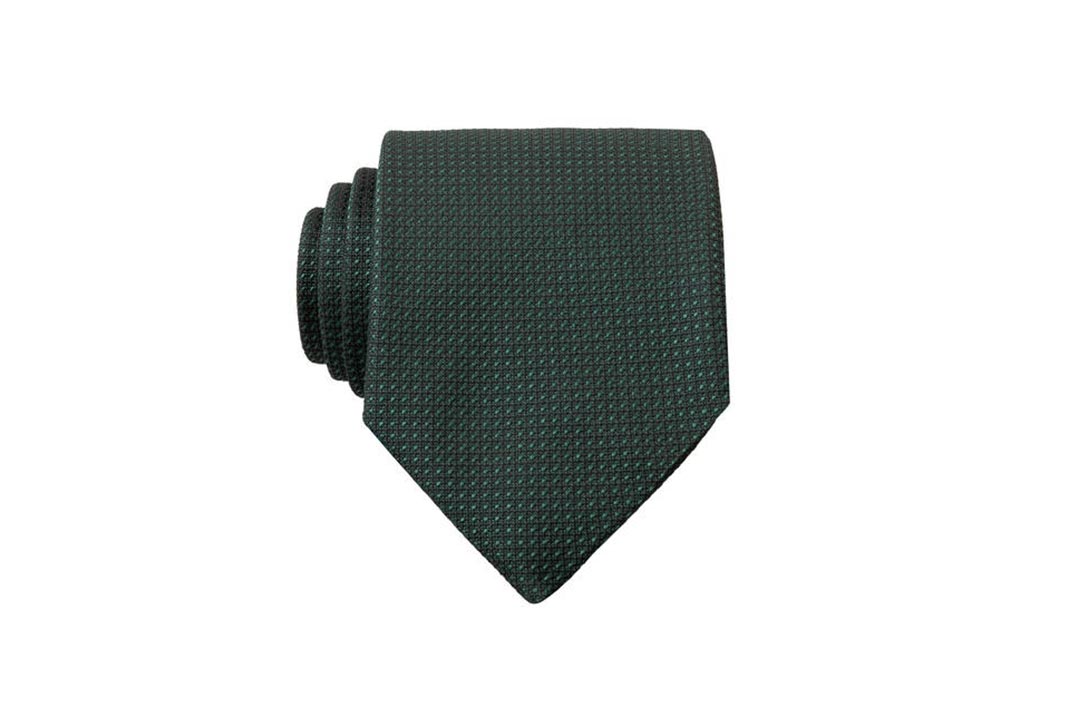 Grüne Krawatte.