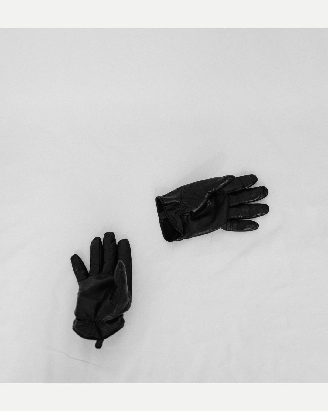 Winter-Accessoires Lederhandschuhe.
